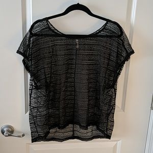 Frenchi black lace shirt